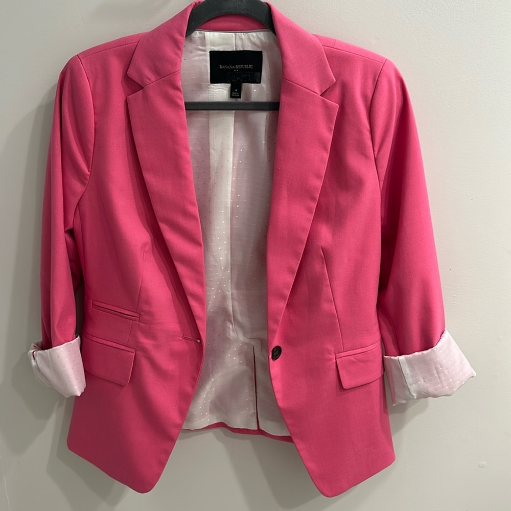 Banana Republic Hot Pink Blazer